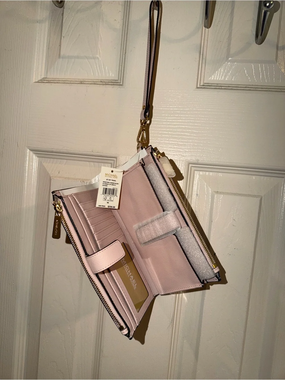 Michael Kors Light Pink Saffiano Wristlet with Gold Hardware - Picture 6 of 8